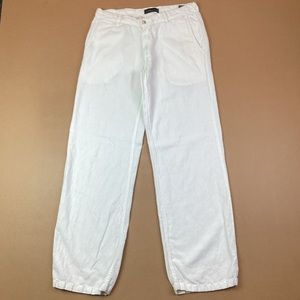 Join Clothes White Linen Cotton Pants Made in Greece